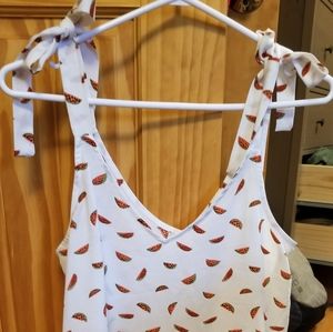 Tank top with bow straps